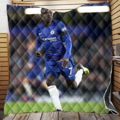 Popular Chelsea Football Player N Golo Kante Quilt Blanket