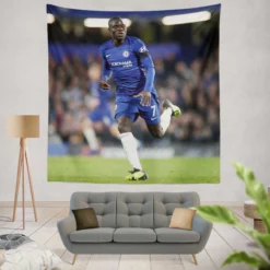 Popular Chelsea Football Player N Golo Kante Tapestry