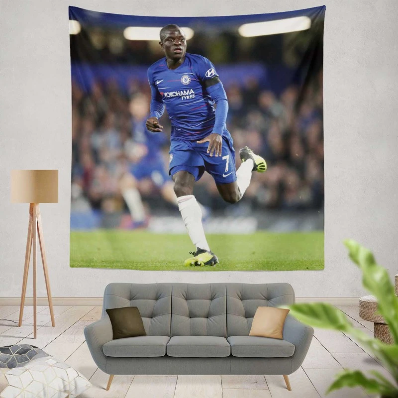 Popular Chelsea Football Player N Golo Kante Tapestry