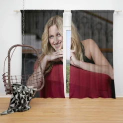 Popular Czech Tennis Player Petra Kvitova Window Curtain