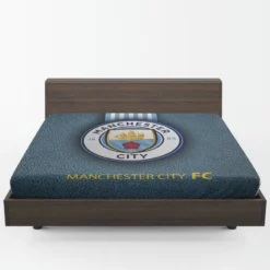 Popular England Soccer Club Manchester City Logo Fitted Sheet 1