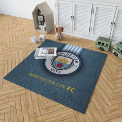 Popular England Soccer Club Manchester City Logo Rug 1