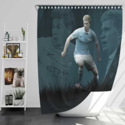 Popular Football Player Kevin De Bruyne Shower Curtain