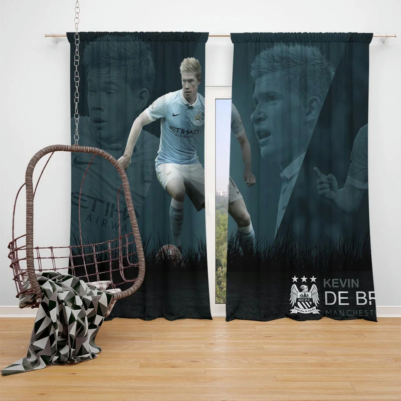 Popular Football Player Kevin De Bruyne Window Curtain