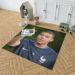 Popular Football Player Kylian Mbappe Rug 1