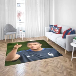 Popular Football Player Kylian Mbappe Rug 2