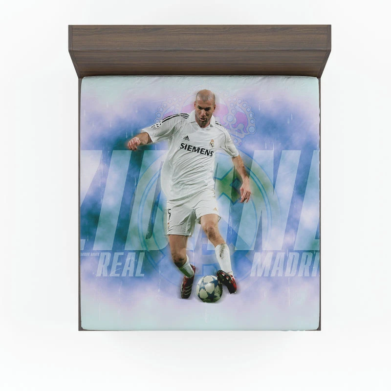 Popular Footballer Zinedine Zidane Fitted Sheet