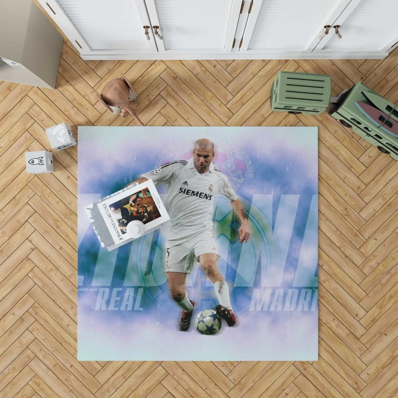 Popular Footballer Zinedine Zidane Rug