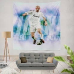 Popular Footballer Zinedine Zidane Tapestry