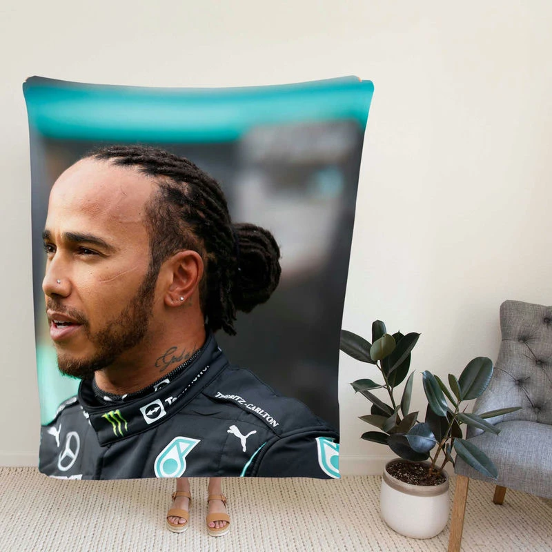 Popular Formula 1 Driver Lewis Hamilton Fleece Blanket
