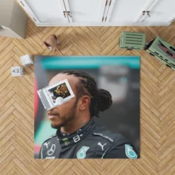 Popular Formula 1 Driver Lewis Hamilton Rug