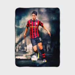 Popular French Footballer Samir Nasri Fleece Blanket 1