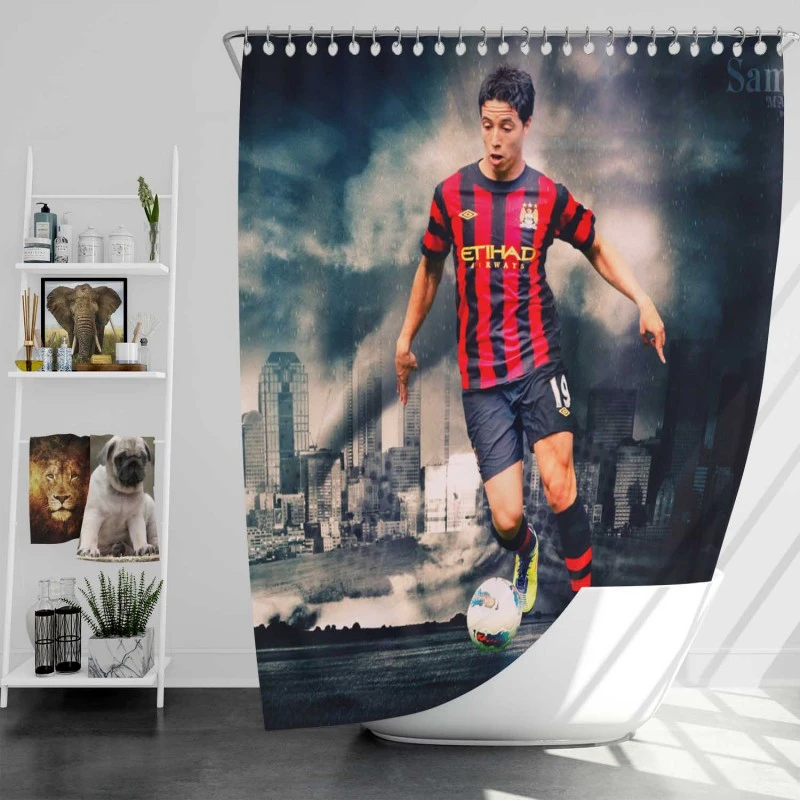 Popular French Footballer Samir Nasri Shower Curtain