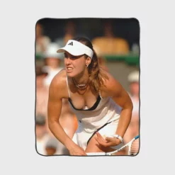 Popular Grand Slam Tennis Player Martina Hingis Fleece Blanket 1