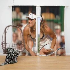 Popular Grand Slam Tennis Player Martina Hingis Window Curtain