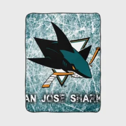 Popular Hockey Club San Jose Sharks Fleece Blanket 1