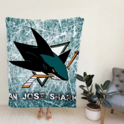 Popular Hockey Club San Jose Sharks Fleece Blanket