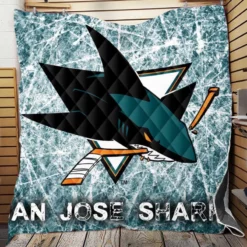 Popular Hockey Club San Jose Sharks Quilt Blanket