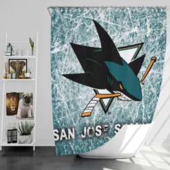Popular Hockey Club San Jose Sharks Shower Curtain
