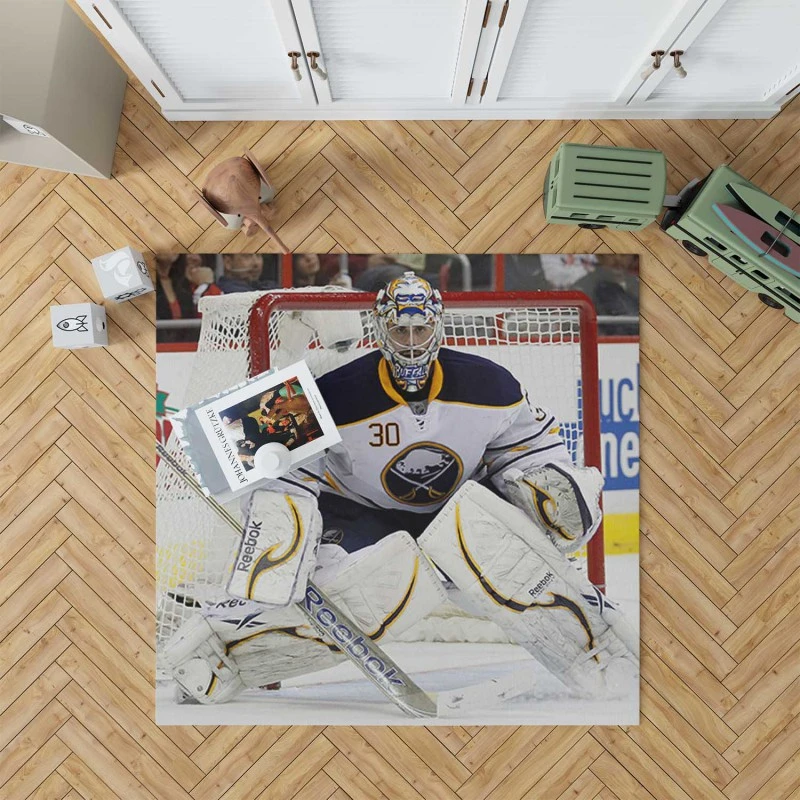 Popular Hockey Player Ryan Miller Rug