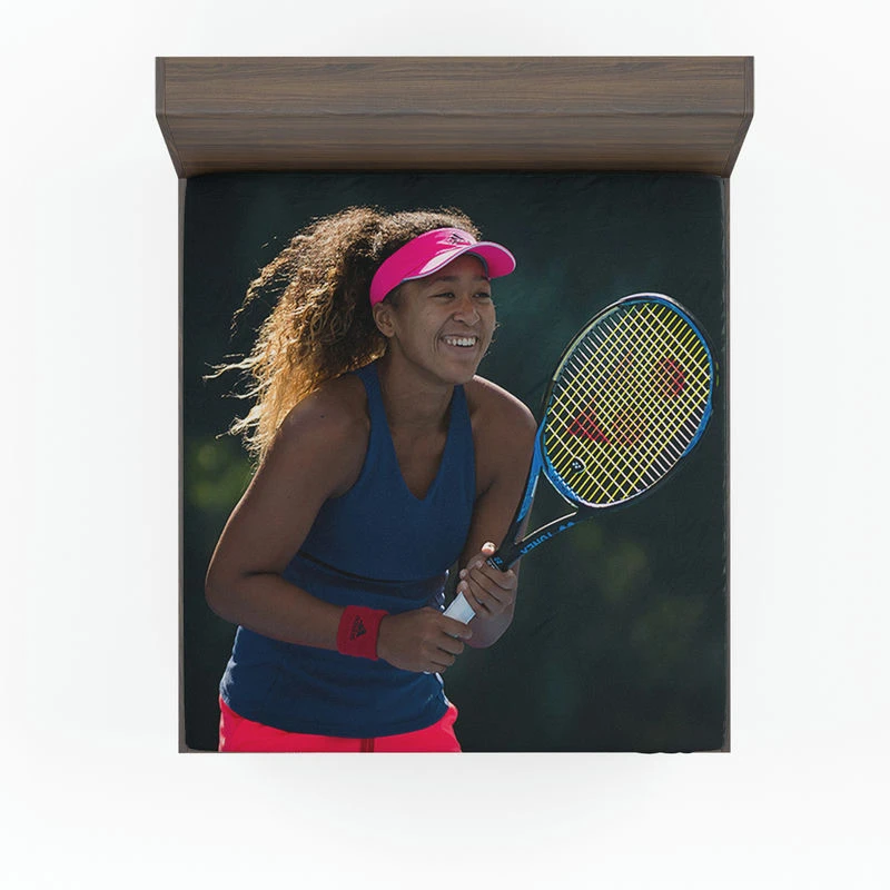 Popular Japanes Tennis Player Naomi Osaka Fitted Sheet