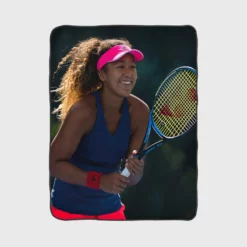 Popular Japanes Tennis Player Naomi Osaka Fleece Blanket 1