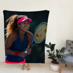 Popular Japanes Tennis Player Naomi Osaka Fleece Blanket