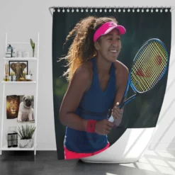 Popular Japanes Tennis Player Naomi Osaka Shower Curtain