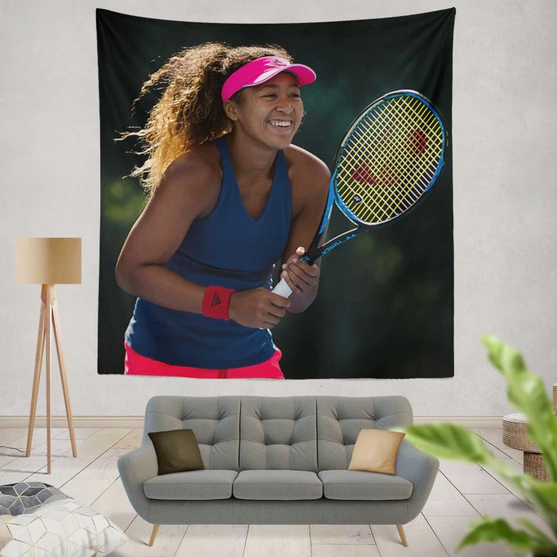 Popular Japanes Tennis Player Naomi Osaka Tapestry