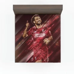 Popular Liverpool Sports Player Mohamed Salah Fitted Sheet