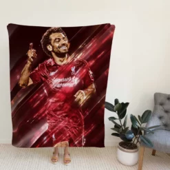 Popular Liverpool Sports Player Mohamed Salah Fleece Blanket