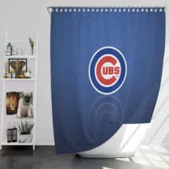 Popular MLB Baseball Club Chicago Cubs Shower Curtain