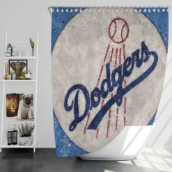 Popular MLB Baseball Club Los Angeles Dodgers Shower Curtain