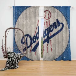 Popular MLB Baseball Club Los Angeles Dodgers Window Curtain