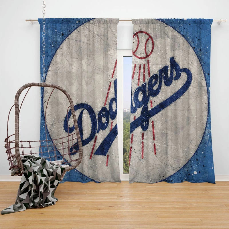 Popular MLB Baseball Club Los Angeles Dodgers Window Curtain