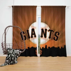 Popular MLB Team San Francisco Giants Window Curtain