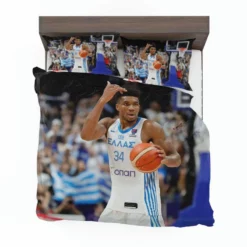 Popular NBA Basketball Player Giannis Antetokounmpo Bedding Set 1