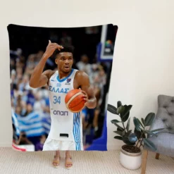 Popular NBA Basketball Player Giannis Antetokounmpo Fleece Blanket
