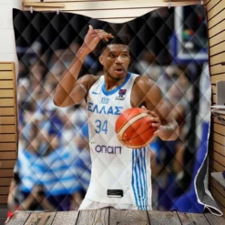 Popular NBA Basketball Player Giannis Antetokounmpo Quilt Blanket