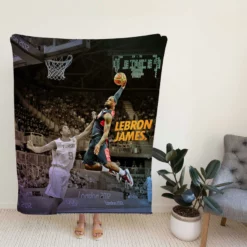 Popular NBA Basketball Player LeBron James Fleece Blanket