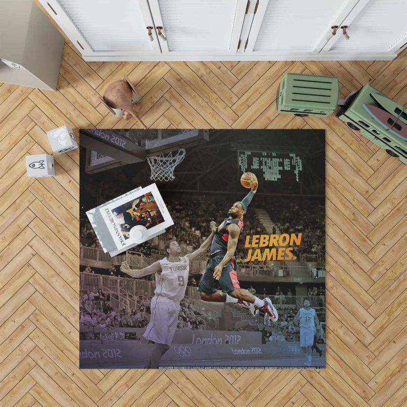 Popular NBA Basketball Player LeBron James Rug