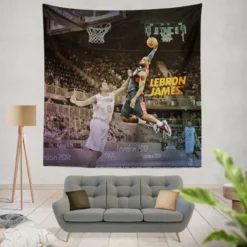 Popular NBA Basketball Player LeBron James Tapestry