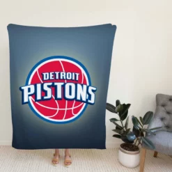 Popular NBA Basketball Team Detroit Pistons Fleece Blanket