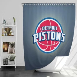 Popular NBA Basketball Team Detroit Pistons Shower Curtain