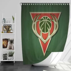 Popular NBA Basketball Team Milwaukee Bucks Shower Curtain
