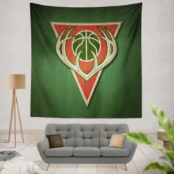 Popular NBA Basketball Team Milwaukee Bucks Tapestry