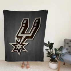 Popular NBA San Antonio Spurs Logo Fleece Blanket