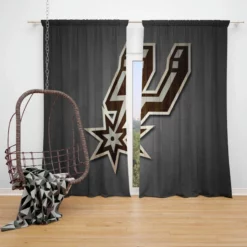 Popular NBA San Antonio Spurs Logo Window Curtain