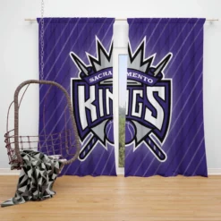 Popular NBA Team Sacramento Kings Window Curtain