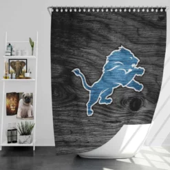 Popular NFL American Football Team Detroit Lions Shower Curtain